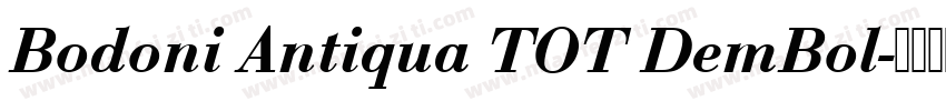 Bodoni Antiqua TOT DemBol字体转换